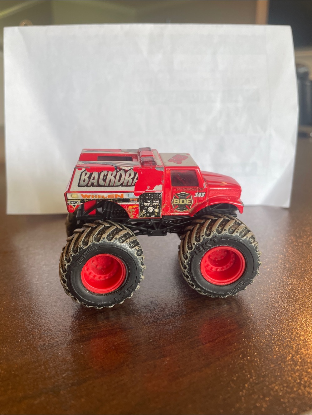 Hot Wheels Monster Jam BACKDRAFT Diecast Monster Truck 1:64 Scale